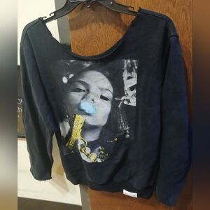 rare DIAMOND SUPPLY × CASSIE black cut up sweatshirt